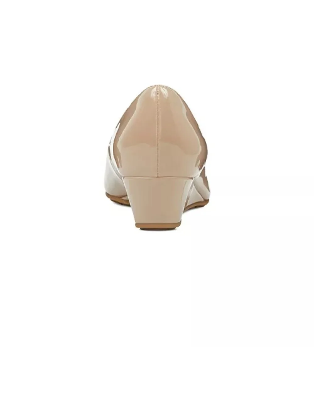 Bandolino Candra Low Wedge Peep Toe Dress Pumps Size 6 WIDE